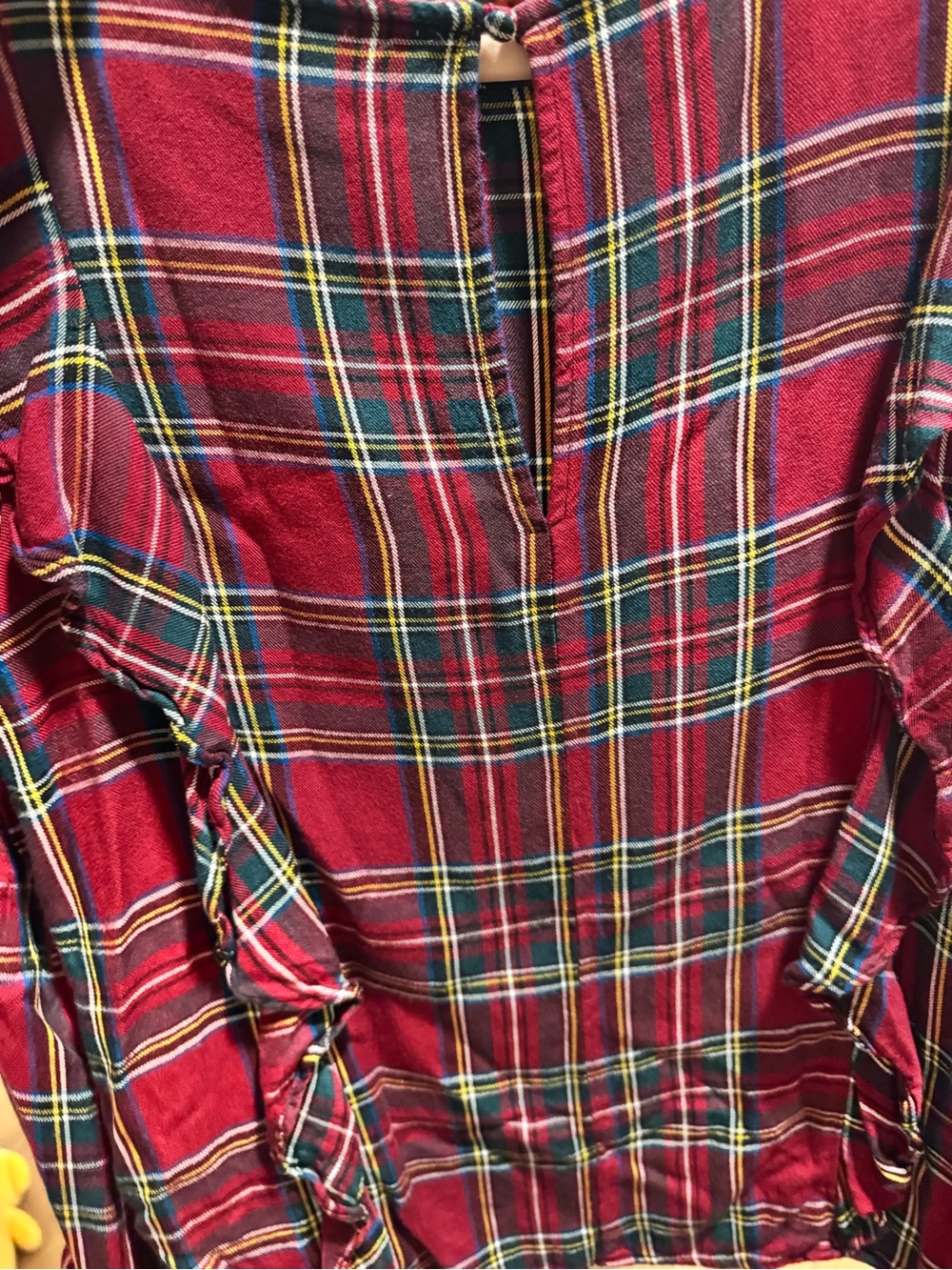 Women's Sanctuary Scout Plaid Ruffle Top size Medium - Picture 6 of 8